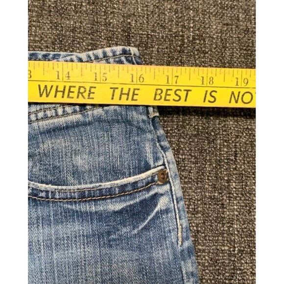 Bucke BKE Jeans Womens 30 Blue Crop Capri Stretch Casual Straight Distressed - Picture 11 of 15